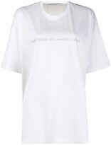 Thumbnail for your product : Marco De Vincenzo rhinestone-embellished panel T-shirt