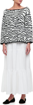 Joan Vass Tiered Long Skirt