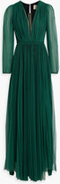 Thumbnail for your product : Maria Lucia Hohan Janelle plissé-point d'esprit gown