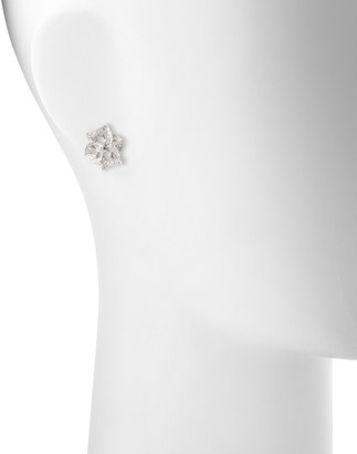 Boucheron Pensee 18K White Gold Diamond Stud Earrings