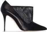 Thumbnail for your product : Manolo Blahnik Halona 105mm mesh-panelled leather pumps