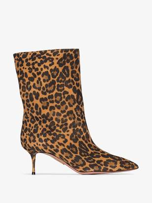 Aquazzura Very Boogie 60 leopard print boots