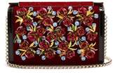 Thumbnail for your product : Christian Louboutin Vanite Flower Embroidered Velvet Clutch - Womens - Black Multi