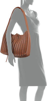 Paco Rabanne 14#01 Grommetted Leather Hobo Bag