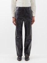 Thumbnail for your product : Gucci Topstitched Leather Trousers