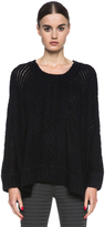 Thumbnail for your product : Enza Costa Oversize Basketweave Wool-Blend Sweater in Black