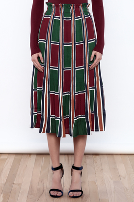Lucy Paris Printed Midi Skirt