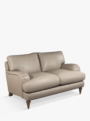 John Lewis & Partners Otley Small 2 Seater Leather Sofa, Dark Leg
