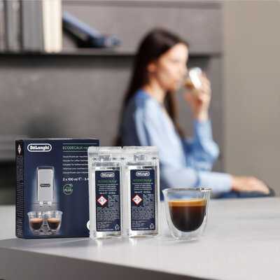De'Longhi 100mL EcoDecalk Descaler and Water Filter, pack of 2 100mL Bottles