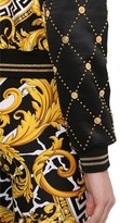 Thumbnail for your product : Versace Printed Faux Leather & Satin Bomber