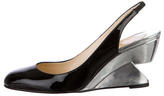 Thumbnail for your product : Christian Louboutin Patent Metallic Wedges