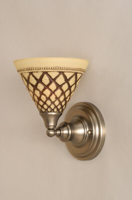 Wall Sconce With 7" Chocolate Icing Glass