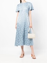 Thumbnail for your product : Michael Kors Palm-Jacquard midi dress