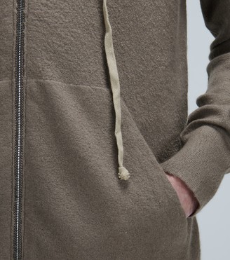 Rick Owens Zipped cashmere hooded top