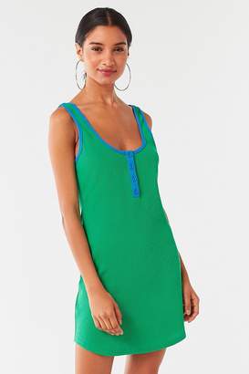 Urban Outfitters Thermal Button-Down Tank Top Dress