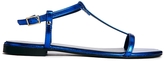 Thumbnail for your product : KG by Kurt Geiger Match T-Bar Blue Flat Sandals