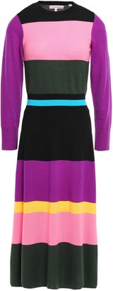 Chinti and Parker Chinti & Color-block Wool Midi Dress