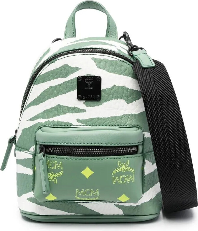 MCM Animal-Print Leather Backpack