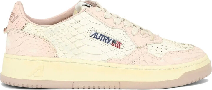 AUTRY Medalist snakeskin-effect leather sneakers