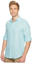Thumbnail for your product : Perry Ellis Rolled-Sleeve Solid Linen Cotton Shirt