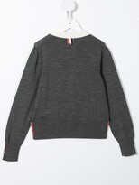 Thumbnail for your product : Thom Browne Kids Contrasting-Trim Cardigan