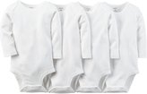 Thumbnail for your product : Carter's 4-Pack L/S Bodysuits - White- 3 Months
