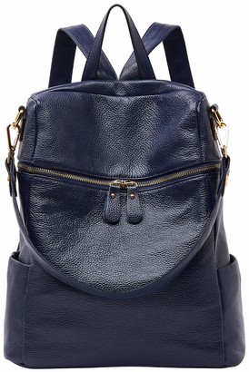 BOYATU Genuine Leather Backpack Purse Womens Fashion Casual Purse School Bag