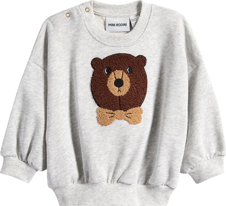 Mini Rodini Chenille Bear Organic Cotto Sweatshirt