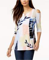Thumbnail for your product : JM Collection Embellished Cold-Shoulder Top, Created for Macy's