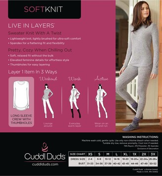 Cuddl Duds Women's Soft Knit Long-Sleeve Crewneck Top - ShopStyle