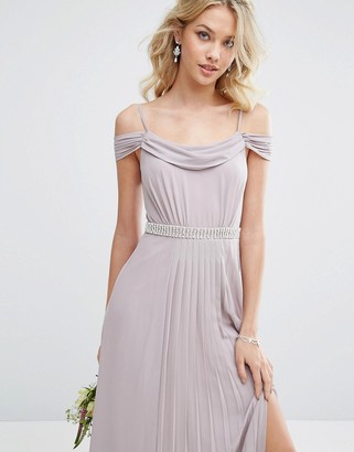 TFNC Wedding Cold Shoulder Embellished Maxi Dress