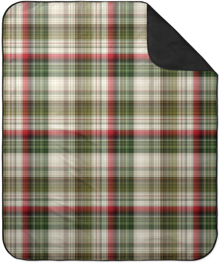 Shutterfly Picnic Blankets: Christmas Plaid - Green, White And Red Picnic  Blanket, Green - ShopStyle Throws