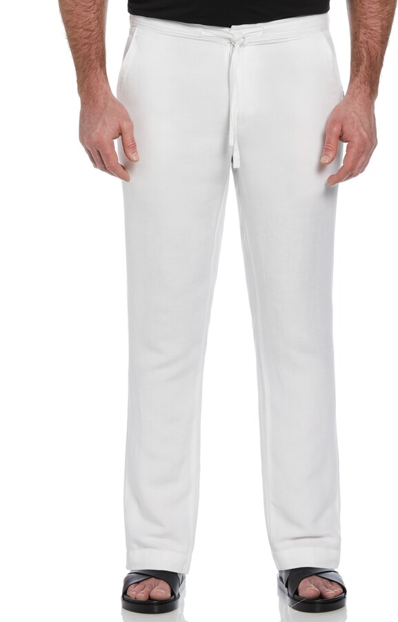 Cubavera Linen Blend Big And Tall Core Drawstring Pants