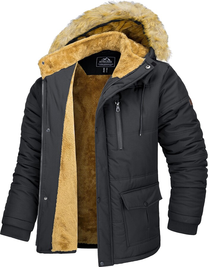 Mens Jackets Puffer Coats Mens Long Snow Coats Cargo Work