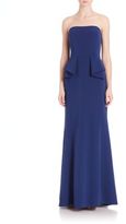 Thumbnail for your product : Aidan Mattox Strapless Peplum Bridesmaid Gown