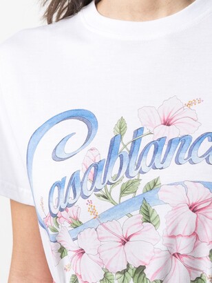 Casablanca logo-print short-sleeved T-shirt