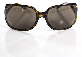 Dolce & Gabbana Brown Tortoise Embellished Rectangular Sunglasses