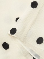 Thumbnail for your product : Rebecca Taylor Embroidered Polka Dot Silk Chiffon Blouse