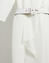Thumbnail for your product : Paper Dolls ruffle midi tux dress in ivory