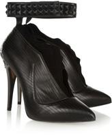 Thumbnail for your product : Fendi Perforated leather and suede boots
