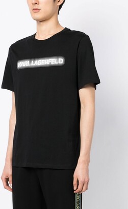 Karl Lagerfeld Paris logo-print detail T-shirt