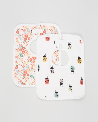 Cotton On Baby - White All bibs - Square Bibs 2-Pack - Babies - Size One size, One Size at The Iconic