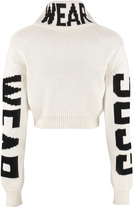GCDS Cropped Turtleneck Sweater