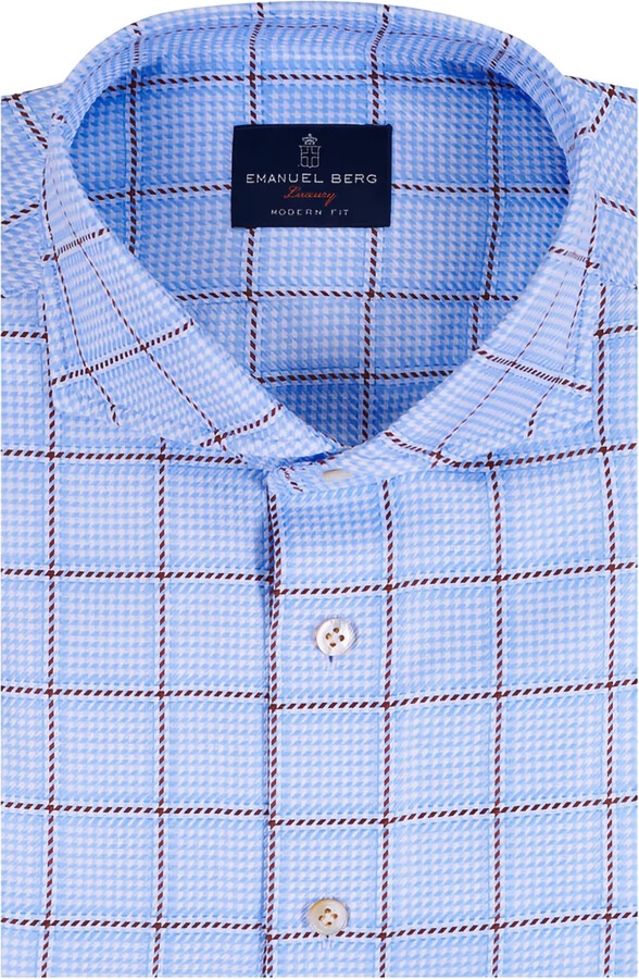 Emanuel Berg Checked-Pattern Long-Sleeve Shirt