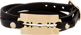 Thumbnail for your product : McQ Black Razor Blade Wraparound Leather Bracelet