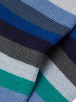 Thumbnail for your product : Paul Smith Striped Organic Cotton-Blend Socks