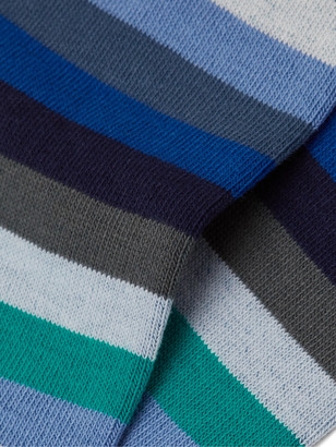 Paul Smith Striped Organic Cotton-Blend Socks