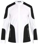 Thumbnail for your product : Balmain Quilted Panelled Cotton Poplin Shirt - Mens - White