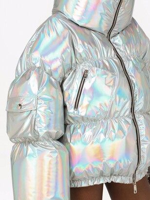 Dolce & Gabbana Holographic-Effect Padded Jacket
