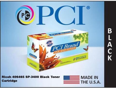 Pci Ricoh 406465 Sp-3400 Black Toner Ctg